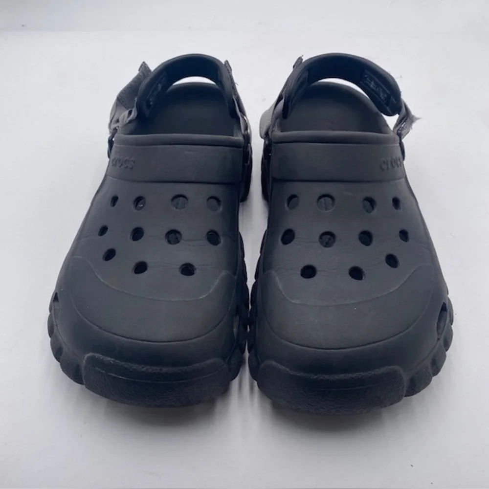 Crocs Classic All-Terrain Clog Sandals Mens 10 Women 12 Black Rugged Hiking Gorp
